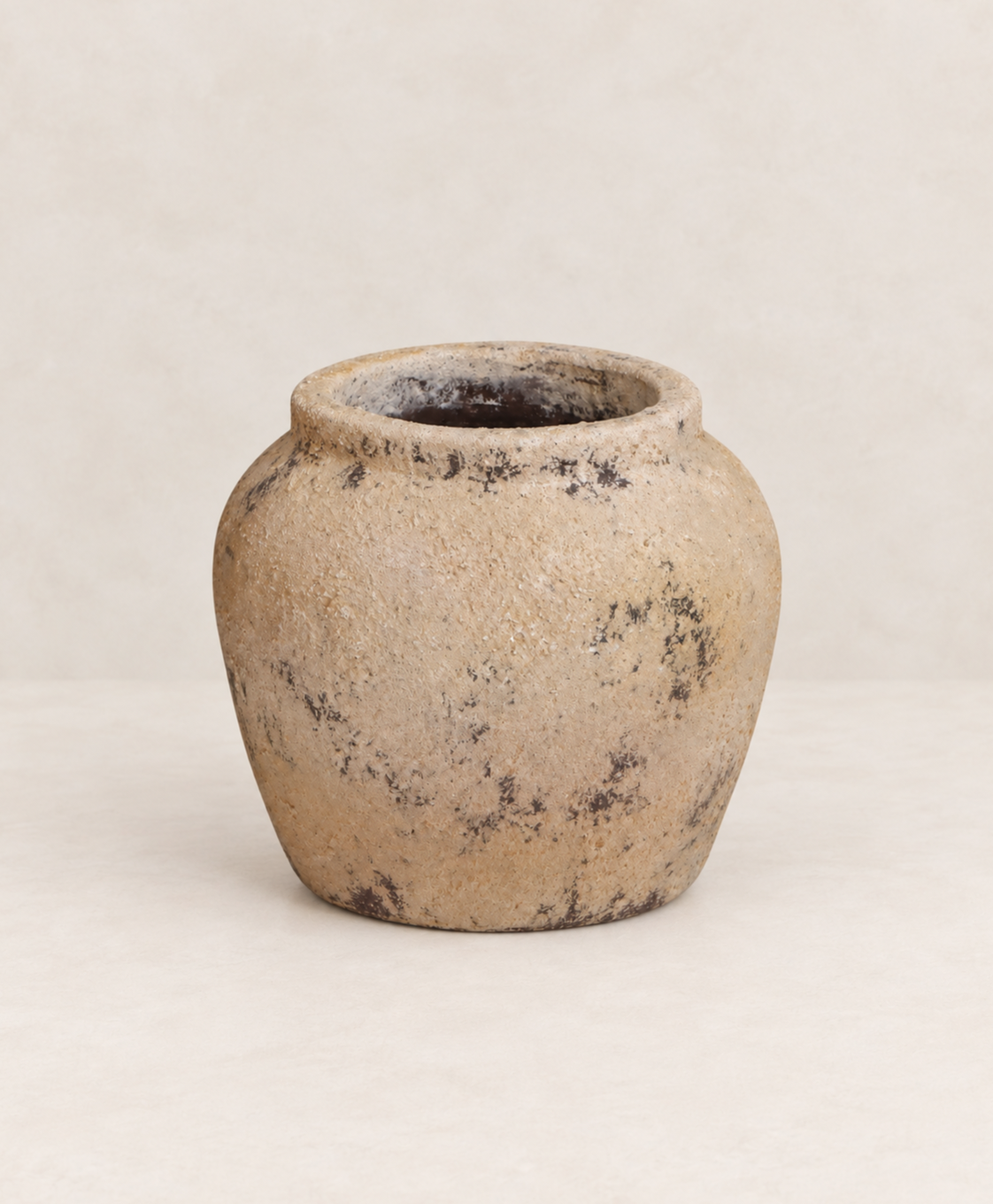 Tinaja de terracota pintada envejecida Ø20×17 cm