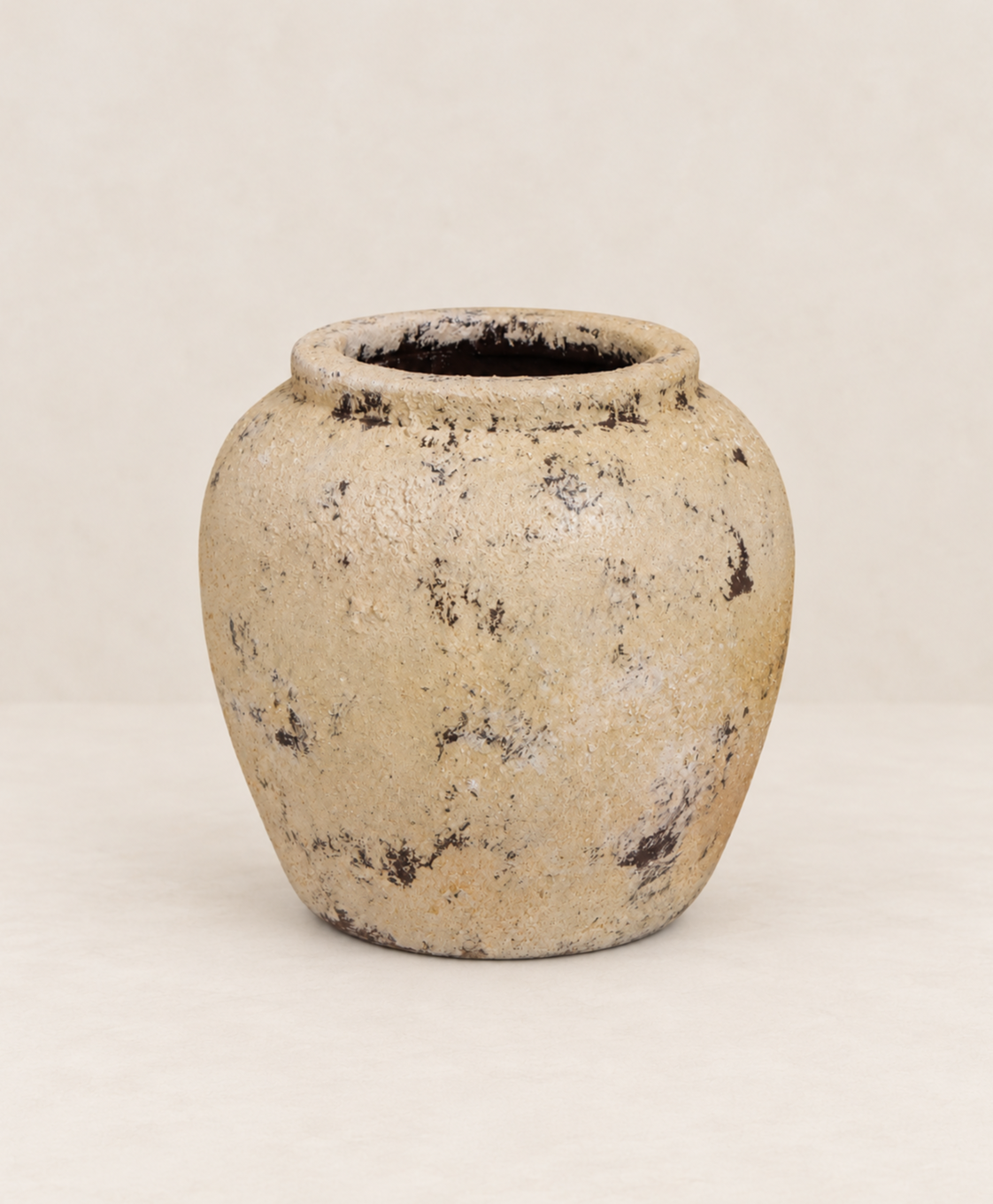 Tinaja de terracota pintada envejecida Ø25,5×24 cm