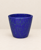 Set de 3 vasos de cerámica azul océano con acabado artesanal