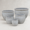 Set de 5 campanas redondas esmaltadas en azul océano