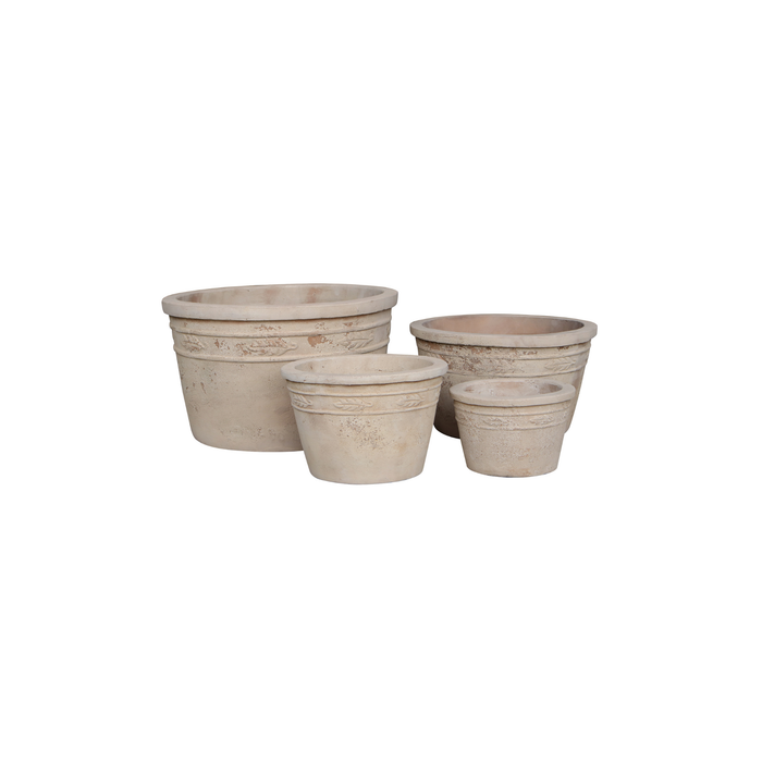 Vaso Relieve Dibujo Hojas - 36