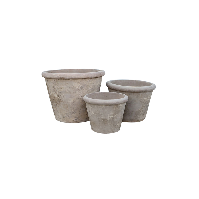 Vaso Borde Liso En Terracota Envejecida - 39