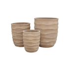 Vaso Alto Relieve Dibujo Ondas - 7
