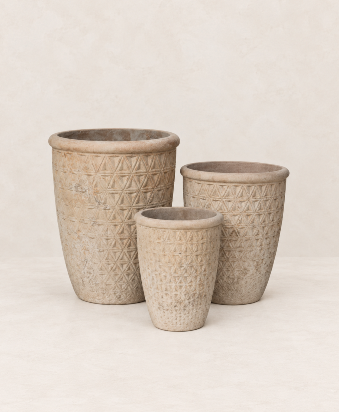 Maceta campana de terracota envejecida, colección antiguo en 3 tamaños - 58