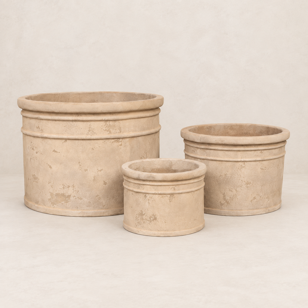 Maceta de terracota envejecida con acabado antiguo artesanal - 19