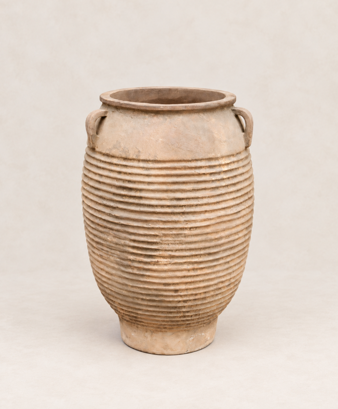 Tinaja de terracota envejecida de gran formato, acabado antiguo artesanal - 70