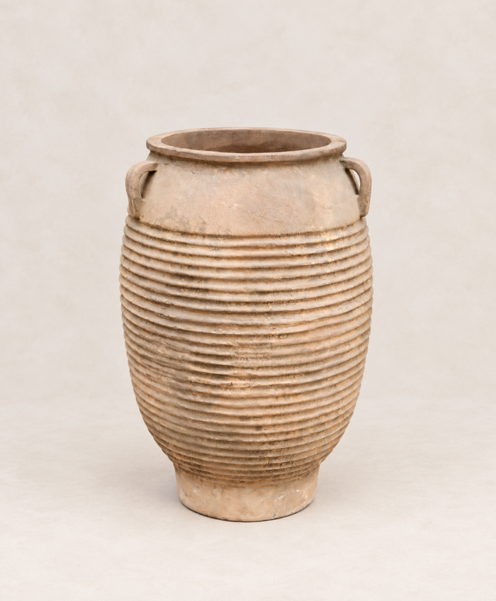 Tinaja de terracota envejecida de gran formato, acabado antiguo artesanal - 70