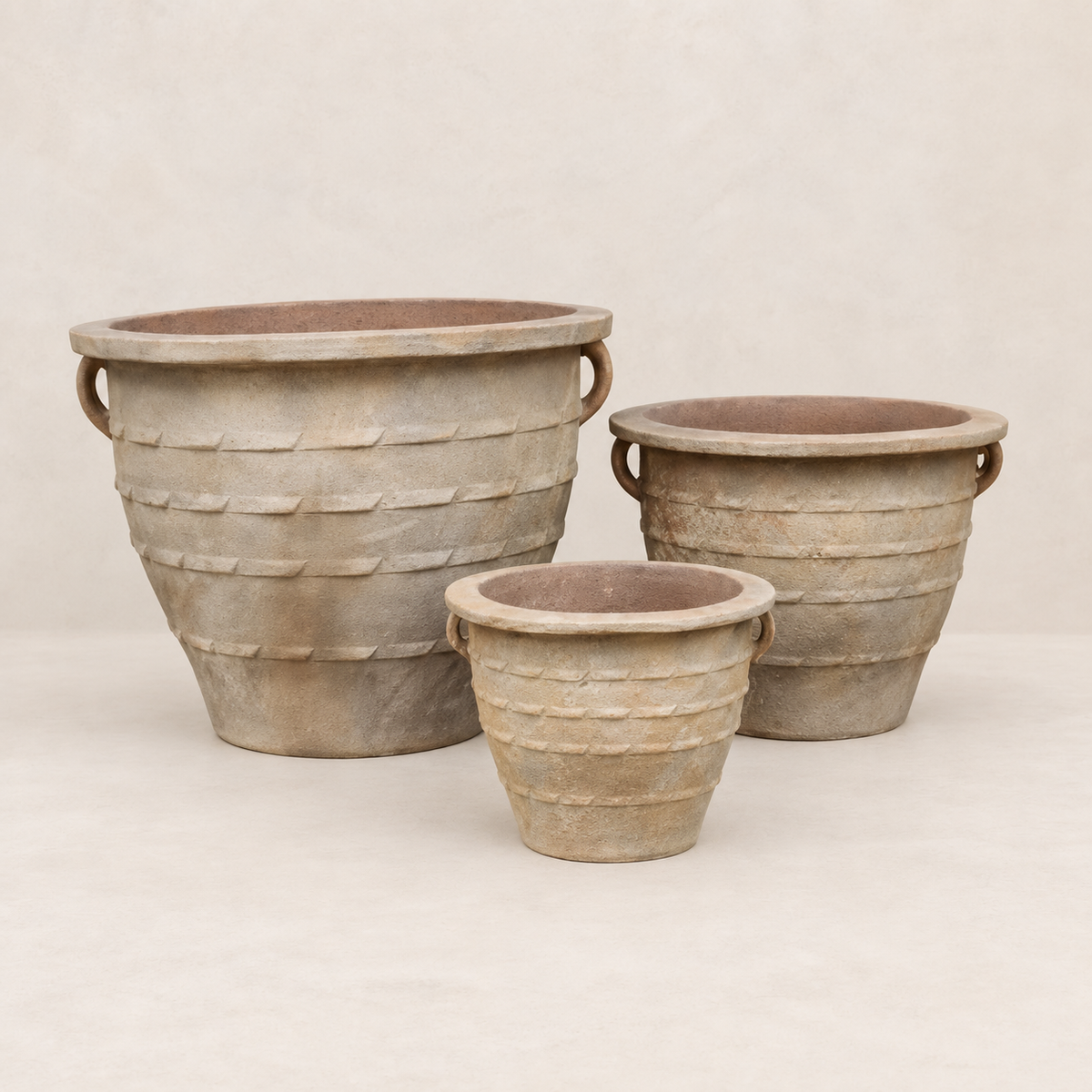 Tinaja de terracota envejecida con aire antiguo, ideal para jardín y exterior - 8