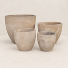 Set 4 macetas campana terracota envejecida, acabado antiguo, distintos tamaños 1 - 77