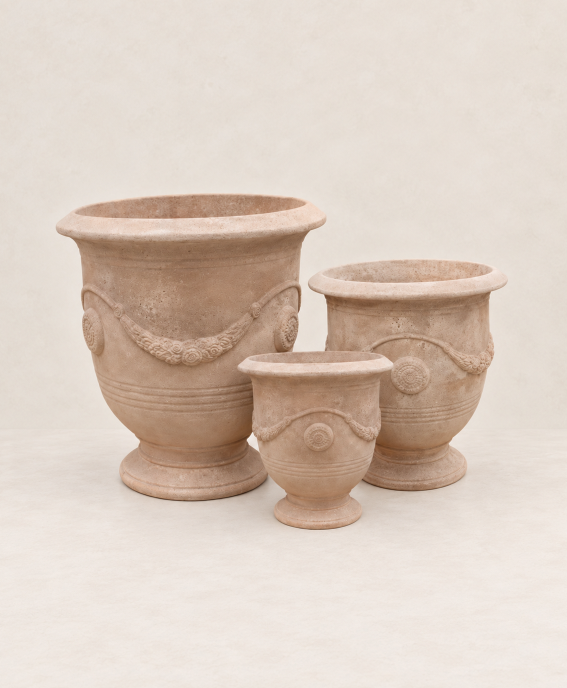 Set de 2 macetas XXL de terracota envejecida con estética antigua - 32