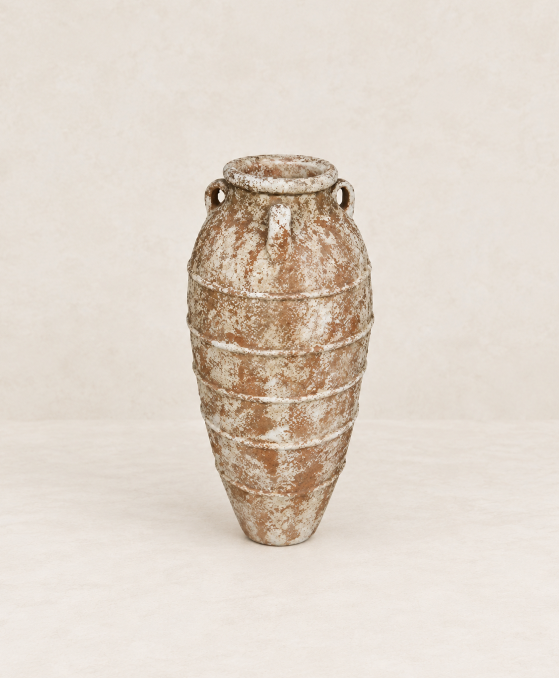 Tinaja de terracota pintada envejecida Ø37×83 cm