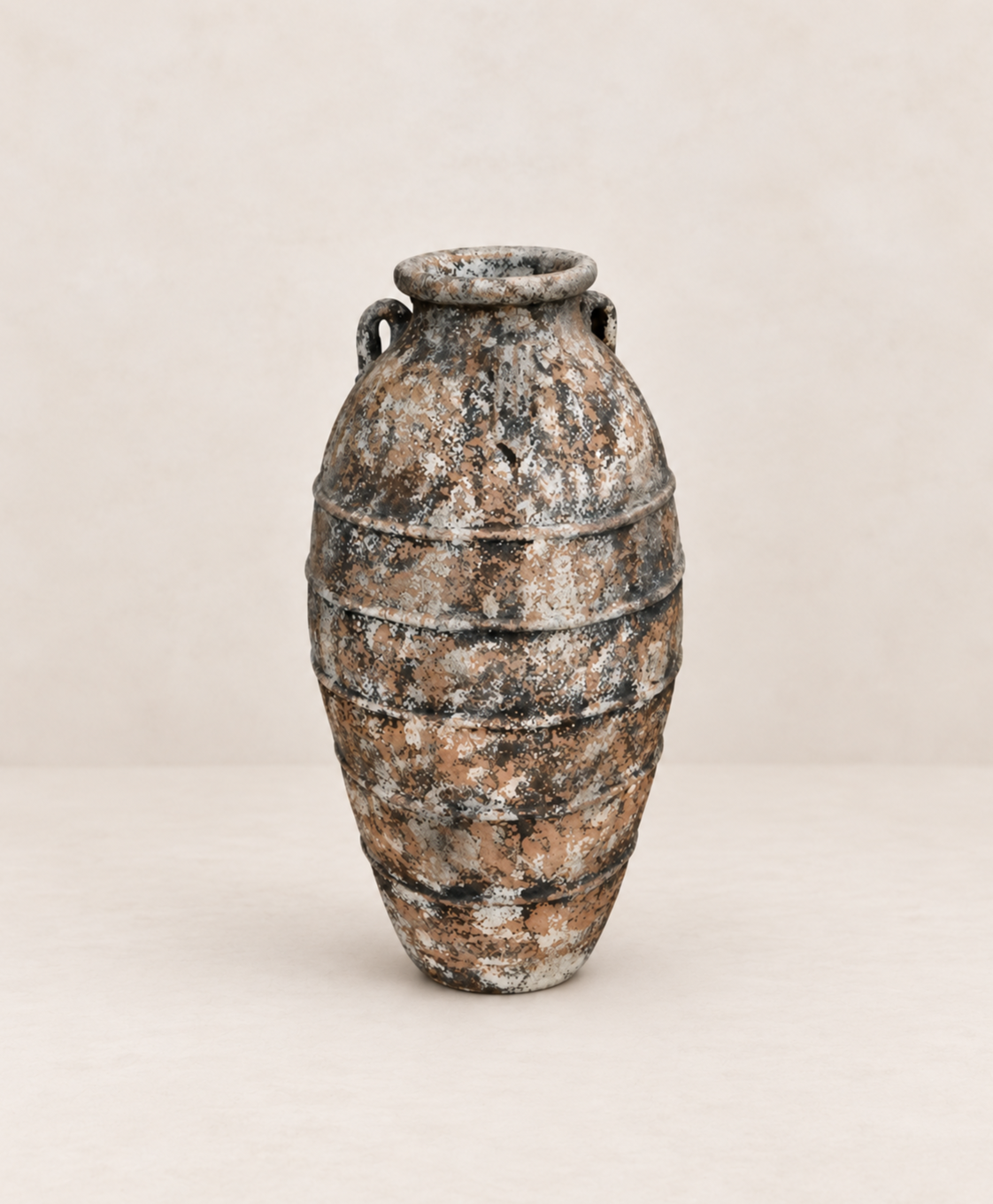 Tinaja de terracota pintada envejecida Ø47×92 cm