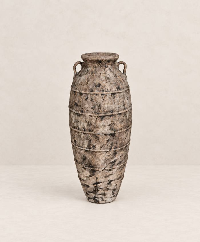 Tinaja de terracota pintada envejecida Ø51×126 cm