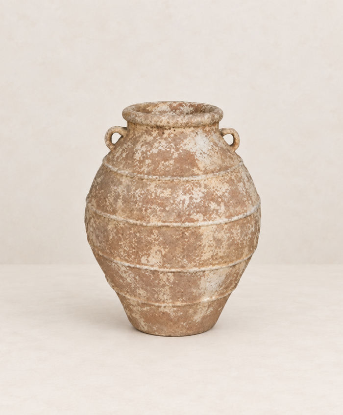 Tinaja de terracota pintada envejecida Ø52×70 cm