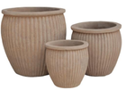 Tinaja de terracota envejecida estilo antiguo, set de 3 tallas - 4