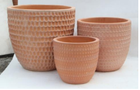 Set de 3 campanas de terracota, acabado natural atemporal