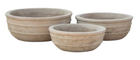 Set de 3 macetas de terracota envejecida con acabado antiguo, estilo rústico - 26
