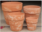Set de 4 vasos de terracota