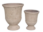Set de 2 macetas XXL de terracota envejecida, estilo antiguo artesanal - 33