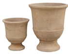 Set de 2 macetas XXL de terracota envejecida con acabado rústico antiguo - 34