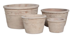 Set de 3 macetas vaso de terracota envejecida con aire antiguo y artesanal - 38