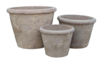 Set de 3 macetas vaso de terracota envejecida con elegante acabado antiguo - 41
