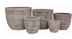 Maceta campana terracota envejecida, acabado antiguo. Set de 5 tamaños. - 46
