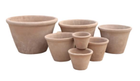 Maceta vaso de terracota envejecida, set de 6 tamaños artesanales - 62
