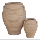 Gran tinaja de terracota envejecida con acabado antiguo artesanal - 63