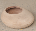 Jarrón compacto de terracota envejecida con acabado antiguo artesanal - 65