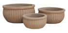 Caldero terracota envejecida de perfil bajo, set de 3 piezas - 2